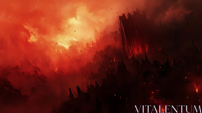 Burning Realm: A Fiery Kingdom in Apocalyptic Ruins.