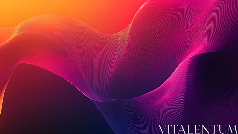 Gradient waveforms with layered neon lines in motion field.