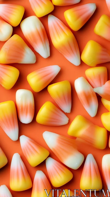 Candy Corn Dreams on Vibrant Orange.