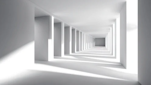 Infinite Corridors Dance Through Pristine White Geometry