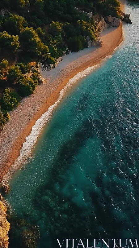 Emerald cove whispers along a sunlit crescent shore.