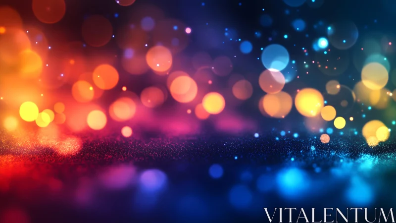 Vibrant bokeh lights in a colorful abstract digital background.