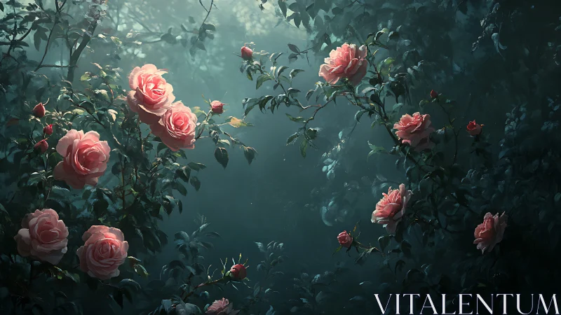 Rose Garden in Atmospheric Haze.