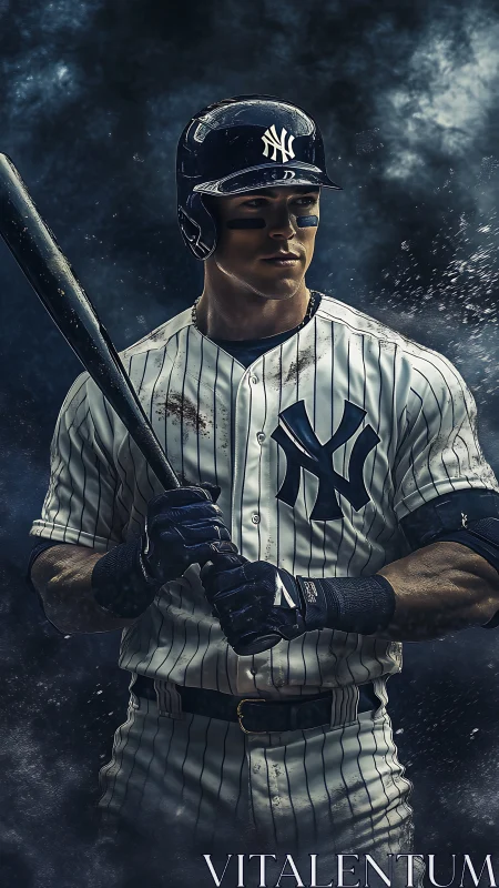 Focused baseball batter ready to step into the moment.