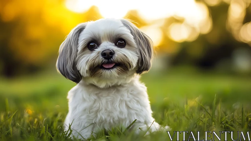 Sunset lawn turns into a stage for this fluffy dog star