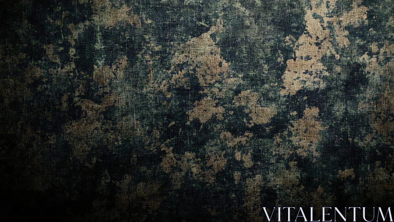 Grunge fabric texture shows distressed dark mottled surface