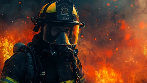 Firefighter in Inferno: Brave Rescue Professional