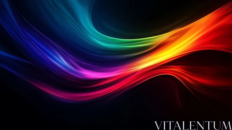 Prismatic currents swirl across a cosmic river of night.