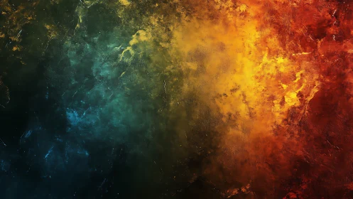 Cosmic Ember Drift Between Deep Teal and Burning Saffron.