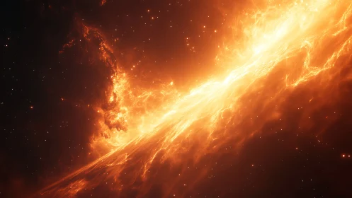 Solar Flare and Coronal Mass Ejection in Space.