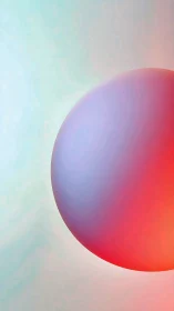 Soft glowing orb drifting through pastel morning light.