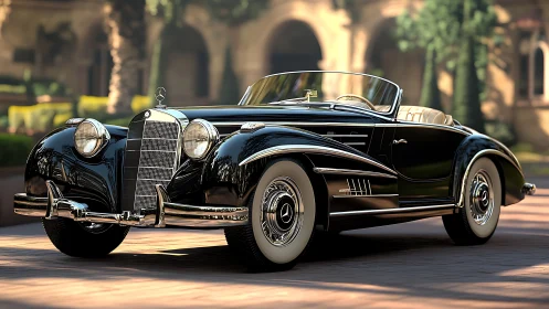 Midnight roadster glows with timeless chrome soaked glamour.