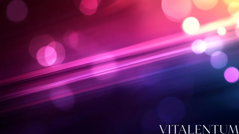Vibrant abstract light streaks with bokeh in purple and blue tones.