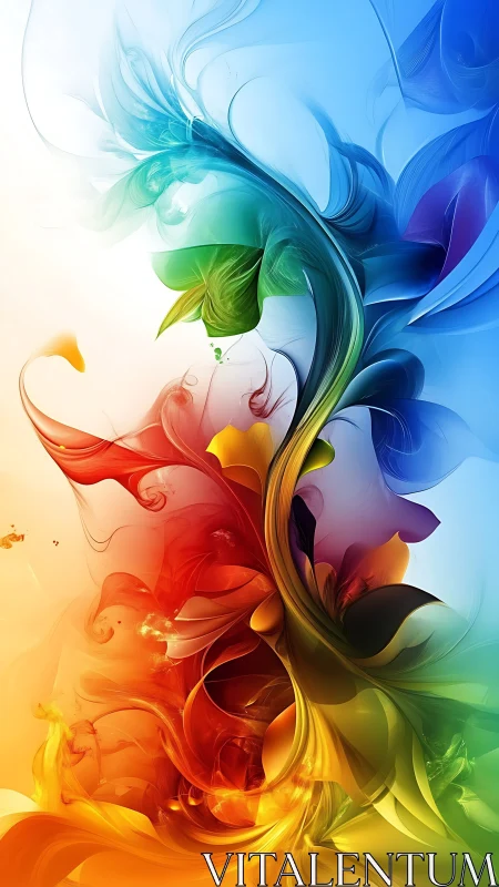 Chromatic fluid dynamics form vertical swirling spectral plumes