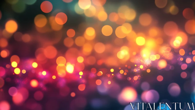 Digital bokeh light field with warm gradient abstraction.