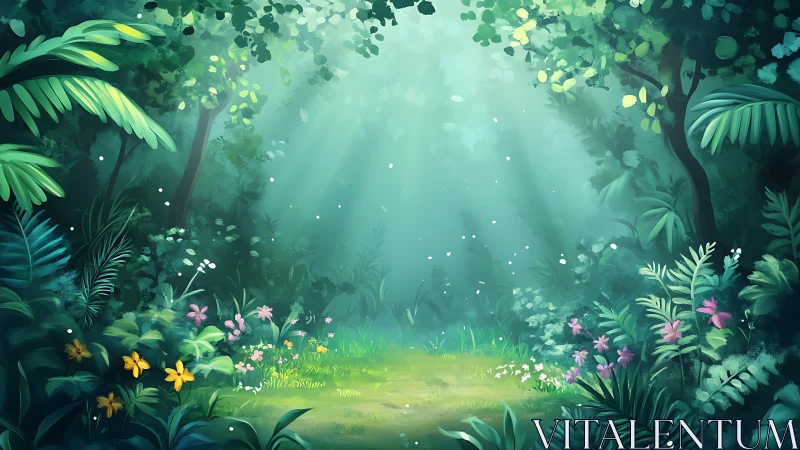 Enchanted Forest Glade Where Nature Glows with Magic.