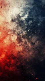 Red white blue dust explosion abstract texture background.