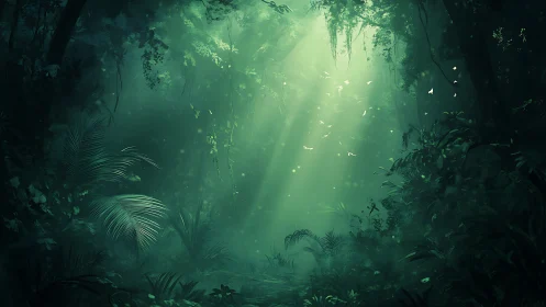 Verdant Cathedral: Where Emerald Mist Meets Primordial Wonder