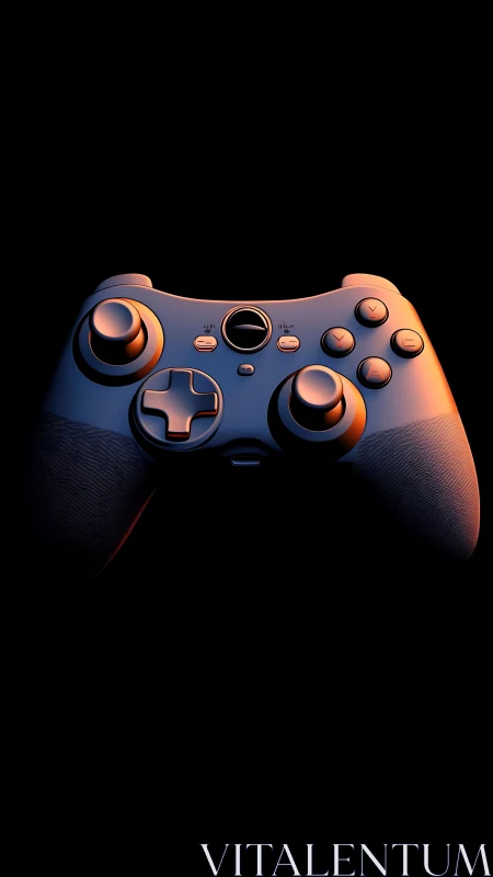 Wireless Game Controller with Dual Analog Sticks and Warm Ambient Lighting