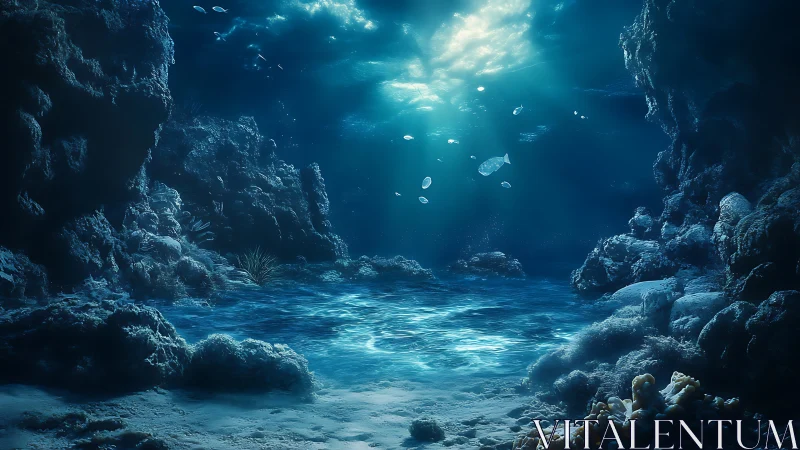 Sunlit underwater cove glowing with gentle ocean magic.