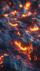 Glowing Embers Dance Across Ancient Stone.