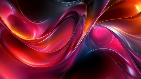 Glowing ribbons of color swirl in a soft, dreamlike dance