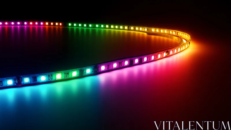 Programmable RGB LED strip emits continuous gradient spectrum