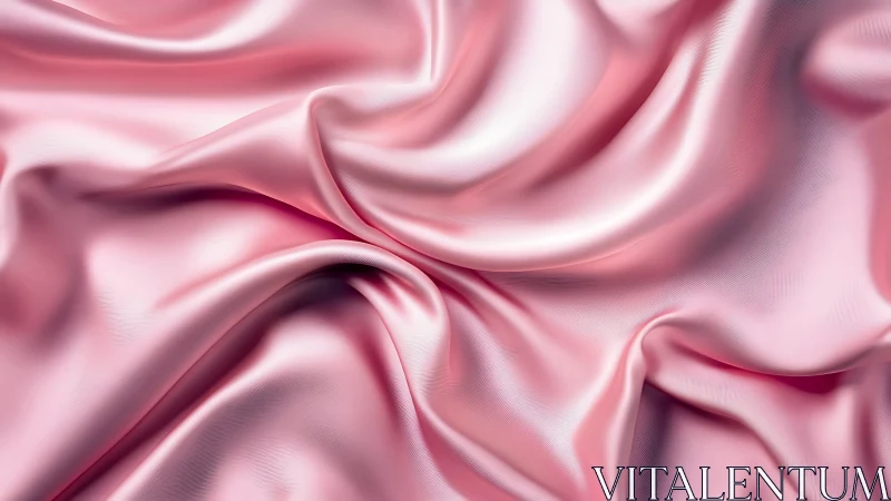 Silk Fabric Waves: Flowing Pink Textile Folds.