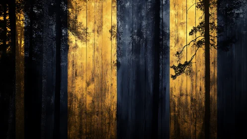 Silhouetted Sentinels: Where Twilight Devours the Forest.