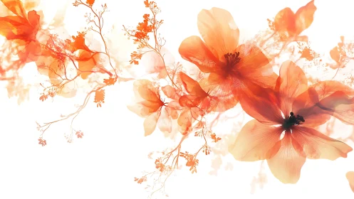 Luminous Blooms in Sunset Tones.