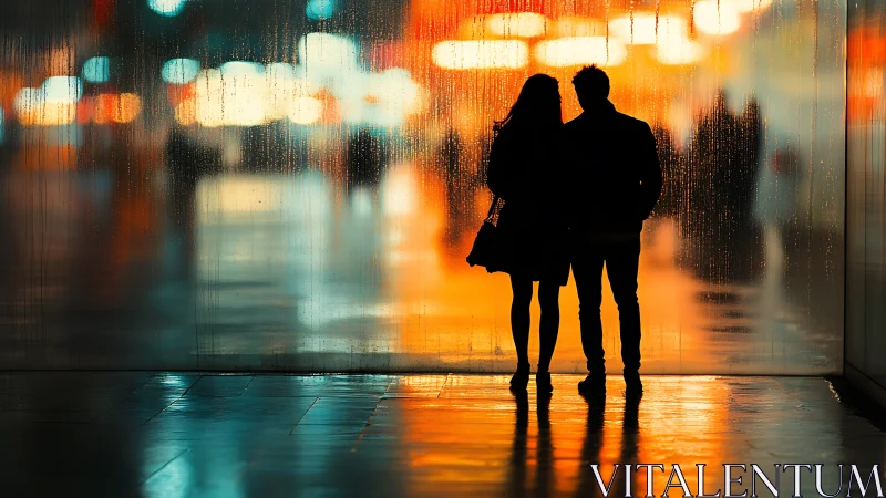 Two Souls Connect Under Glowing Urban Lights