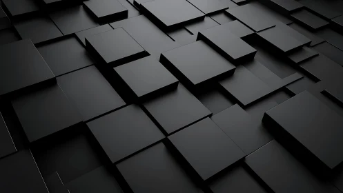 Sleek black geometric panels create a calm modern rhythm