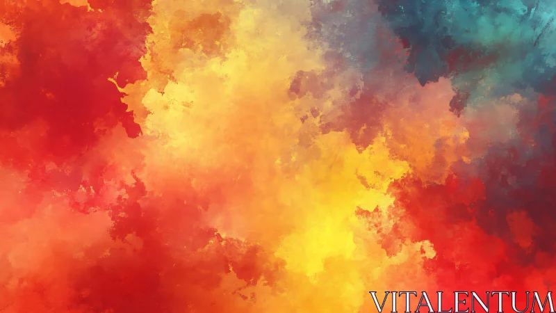 Diffuse abstract gradient displays warm and cool color fields