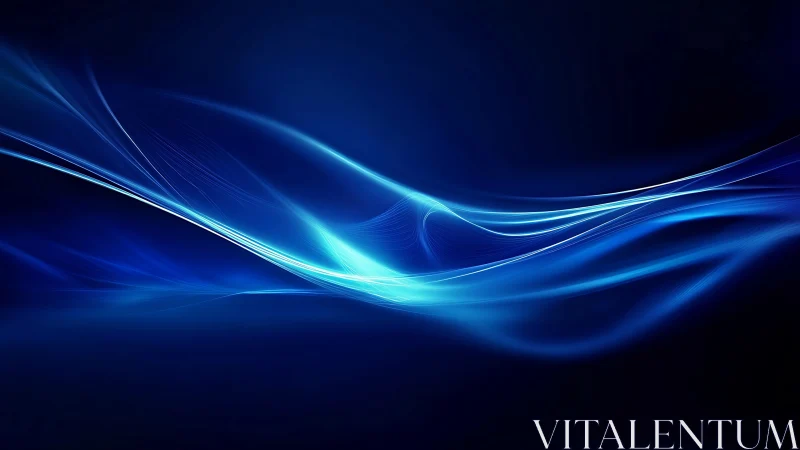 Curved blue light streaks form layered wave structures