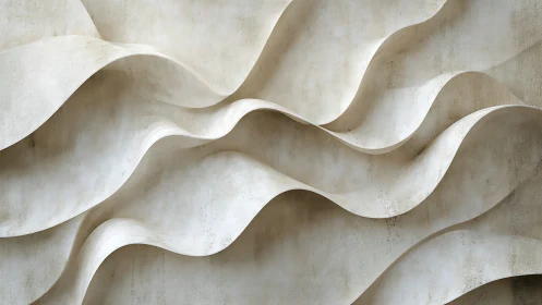 Creamy concrete waves curl into soft architectural rhythm.