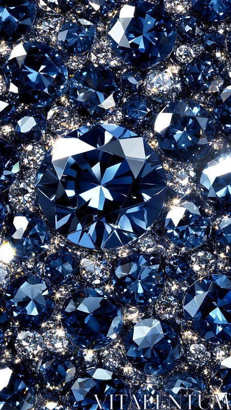 Midnight sapphires collide in a tempest of fractured light
