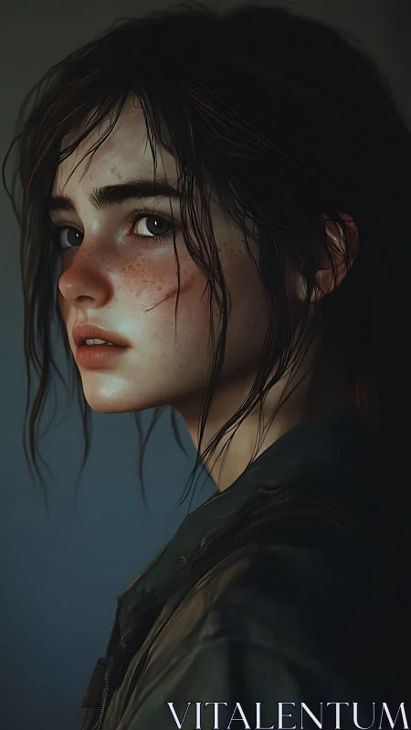 Quiet strength shines in a freckled girl&rsquo;s thoughtful gaze