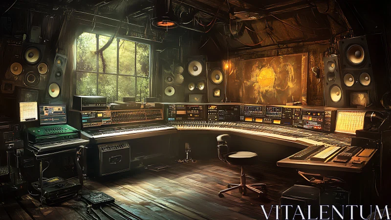 Forest-lit synth bunker hums with analog dreams and echoes.