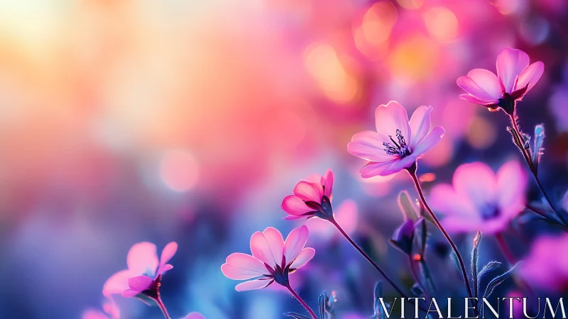 Pink Cosmos Blooms Drift Through Dreamlike Bokeh Wonder.
