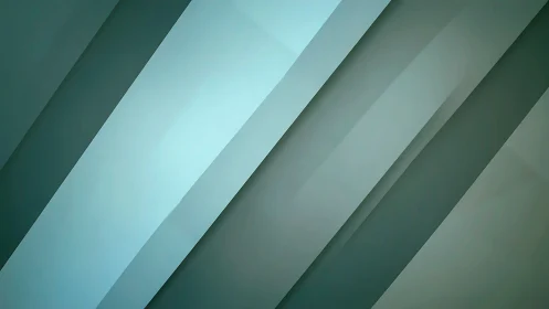 Diagonal teal panels create sleek geometric abstraction.