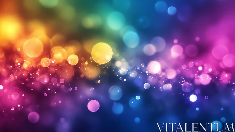 Multicolor bokeh light field with radial blur gradient spectrum