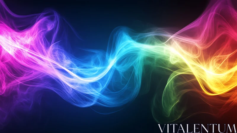 Prismatic energy ribbons twist across a midnight digital void.