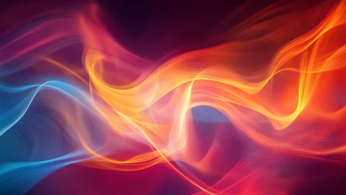 Flowing Electromagnetic Energy Dynamics: Luminous Wave Gradient Animation