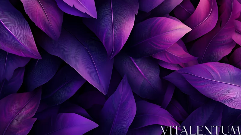 Layered purple foliage with fine vein detail on dark ground.