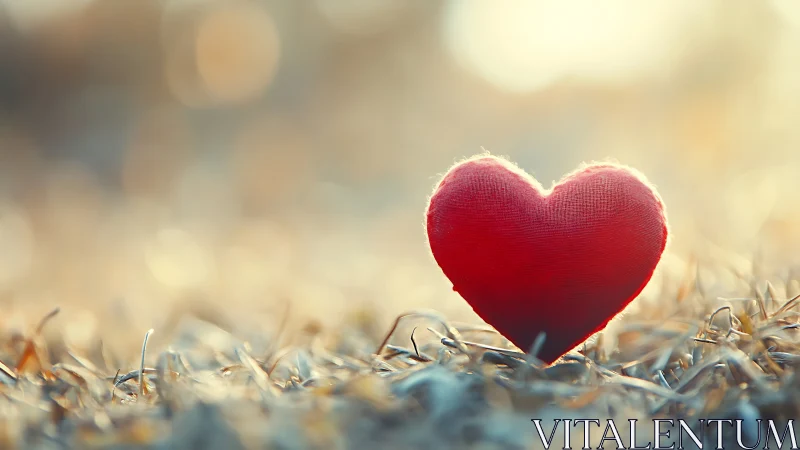 Crimson Heart on Frost: Macro Study in Depth of Field.