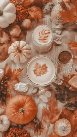 Latte leaves quietly waltz through a pumpkin-spiced forest