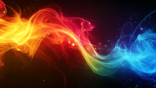 Colorstream serpents twist through a nebula of liquid light