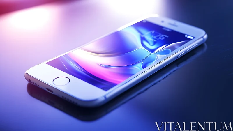 Glowing Wonder: Modern Phone in Neon Dreams.