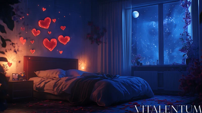 Moonlit Dreams: Where Love Lights the Night.