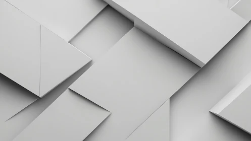 Layered geometric panels in minimalist 3D relief composition.